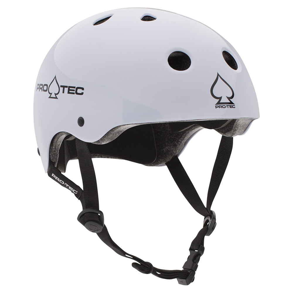 Protec Helmet Classic - Gloss White (Certified) – longboardlovesg