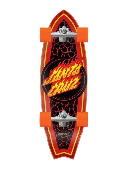 Carver x Santa Cruz Flame Dot Shark 9.85