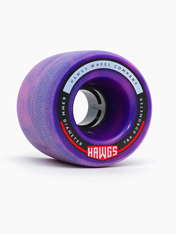 Hawgs Fattys 63mm 78a Wheels (Purple/Pink Swirl)