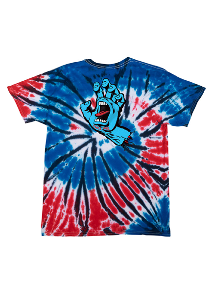 santa cruz screaming hand tie dye t shirt