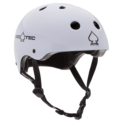 Protec Helmet Classic - Gloss White (Certified)
