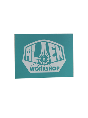 Alien Workshop Rectangle Logo Sticker Cyan