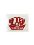 Alien Workshop Rectangle Logo Sticker Red/White