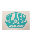 Alien Workshop Rectangle Logo Sticker White