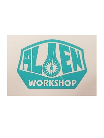 Alien Workshop Rectangle Logo Sticker White