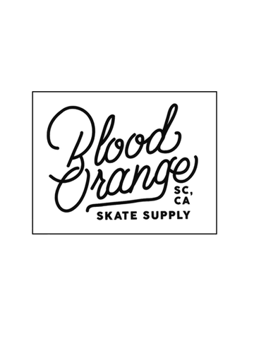 Blood Orange Rectangle Sticker White