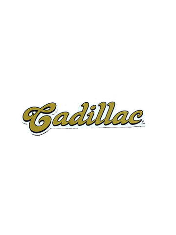 Cadillac Wheels Gold Logo Sticker