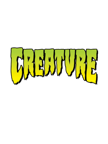 Creature Logo Clear Mylar Sticker Green