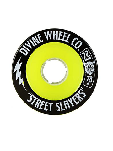 Divine Wheels Street Slayers 72mm 78a (Neon Yellow)