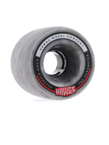 Hawgs Fattys 63mm 78a Wheels (Grey/White Swirl)