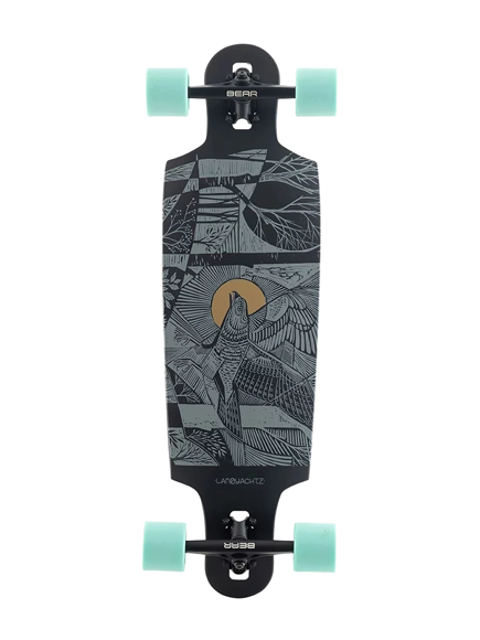 Landyachtz Drop Cat 33 Black Seeker Longboard Complete