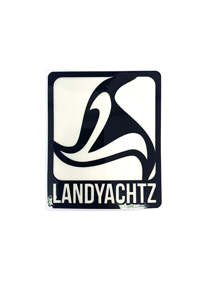 Landyachtz Logo Sticker White – longboardlovesg