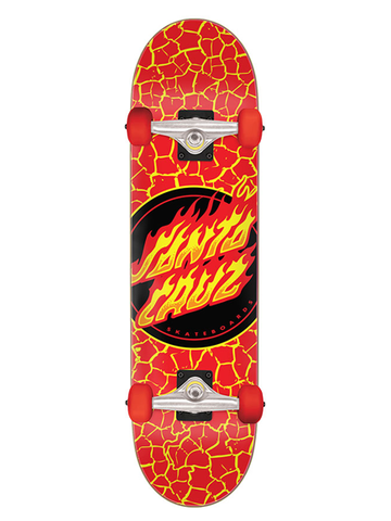 Santa Cruz Flame Dot Large Skateboard Complete 8.25"