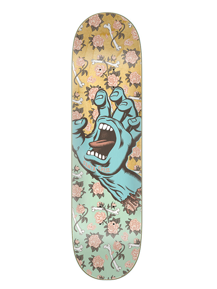 Santa Cruz Floral Decay Hand Skateboard Deck 8.25 Santa Cruz Floral Decay Hand Skateboard Deck 8.25