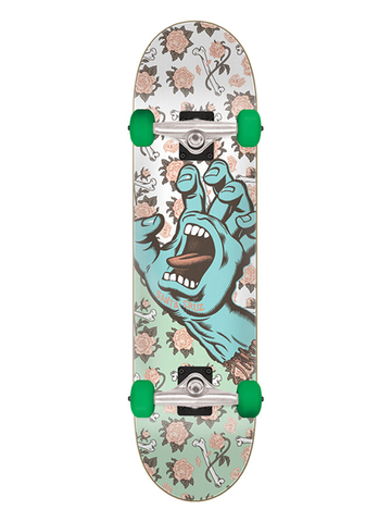 Santa Cruz Floral Decay Hand Full Skateboard Complete 8"