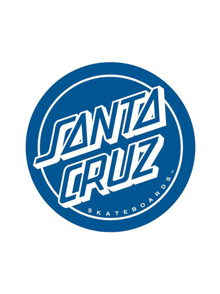 Santa Cruz Logo Blue Sticker – longboardlovesg