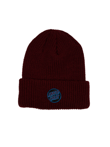 Santa Cruz Missing Dot Beanie Long Shoreman Hat Maroon