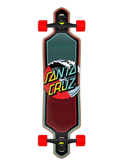 Longboard Completo Santa Cruz Classic DOT 9x36 - Legno Acero 9 Strati, Ideale Per Principianti - Foto 2