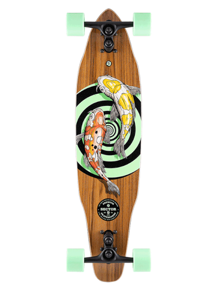 Sector 9 Chamber Vortex Complete Longboard – 84 Cm, Teak-Furnier, Drop-Thru, Sidewinder II Trucks