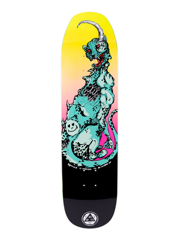 Welcome Cheetah On Son of Moontrimmer Black/Surf Fade Deck 8.25”