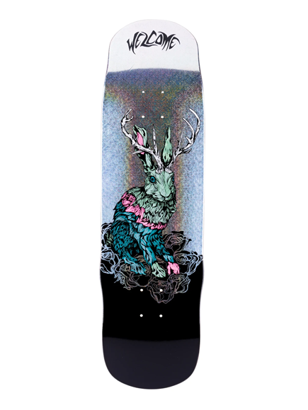 Welcome Daniel Vargas Thumper On Effigy Black/Glitter Foil Deck Welcome Daniel Vargas Thumper On Effigy Black/Glitter Foil Deck