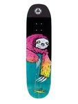 Welcome Sloth on Moontrimmer 2.0 Skateboard Deck - Black/Surf Fade - 8.5"