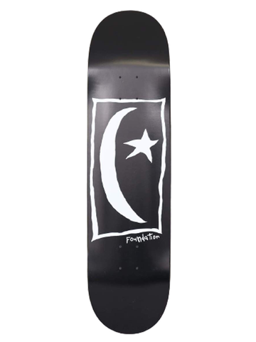 Foundation Star & Moon Square Black Skateboard Deck 8.25"