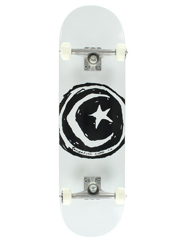 Foundation Star & Moon White Skateboard Complete 7.75"