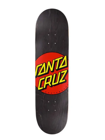 Santa Cruz Classic Dot Black Skateboard Deck 8.25"